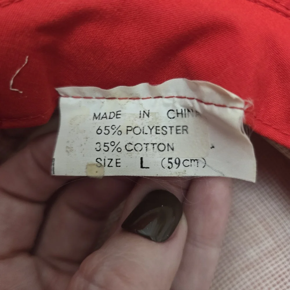 1989 Laidback Genuine All American Fishing Hat Buttons Large Unisex